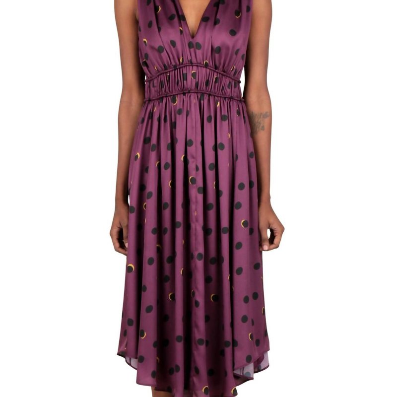 Shop Current Air Printed Dress In Purple