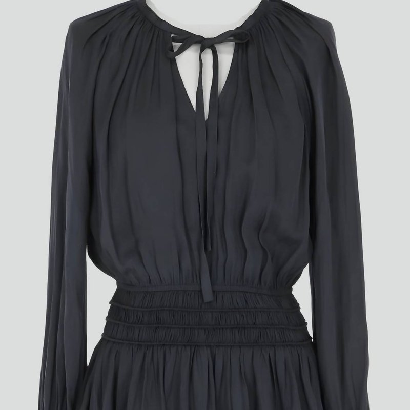 Shop Current Air Rouched Waist Blouse In Black