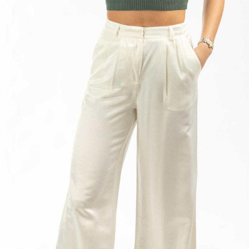 Shop Current Air Shimmer Wide Leg Pant In White