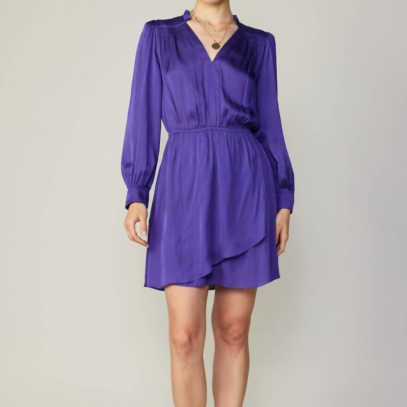 Shop Current Air Wrapped Skirt Mini Dress In Purple