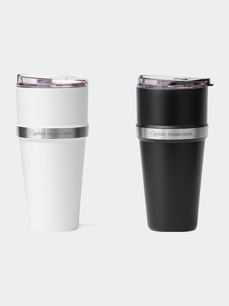 Vacuum Insulated Stackable Coffee Tumbler Cup - 2 Piece
