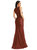 Square Neck Stretch Satin Mermaid Dress With Slight Train - CS113