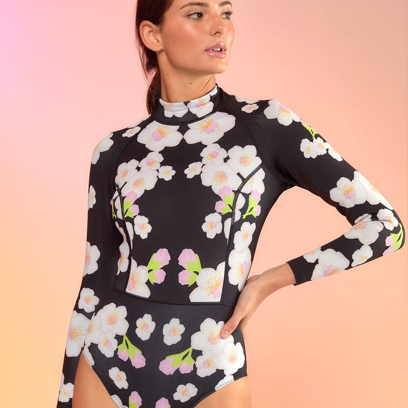 Shop Cynthia Rowley Cherry Blossom Wetsuit In White