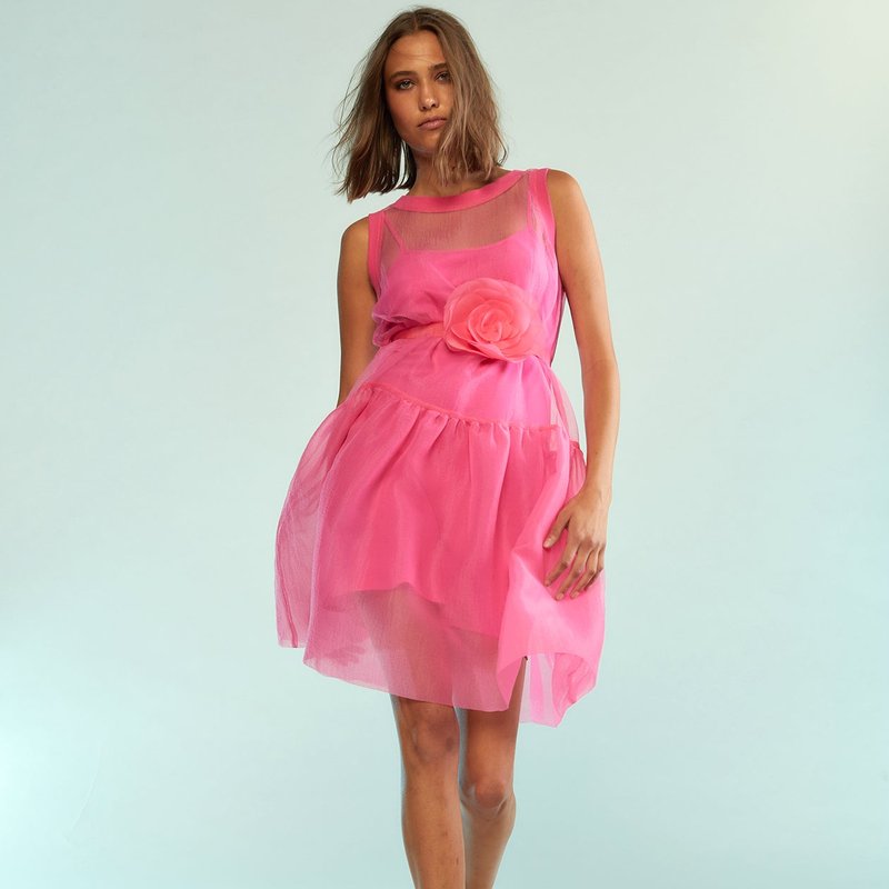 Cynthia Rowley Chloe Organza Dress In Pink