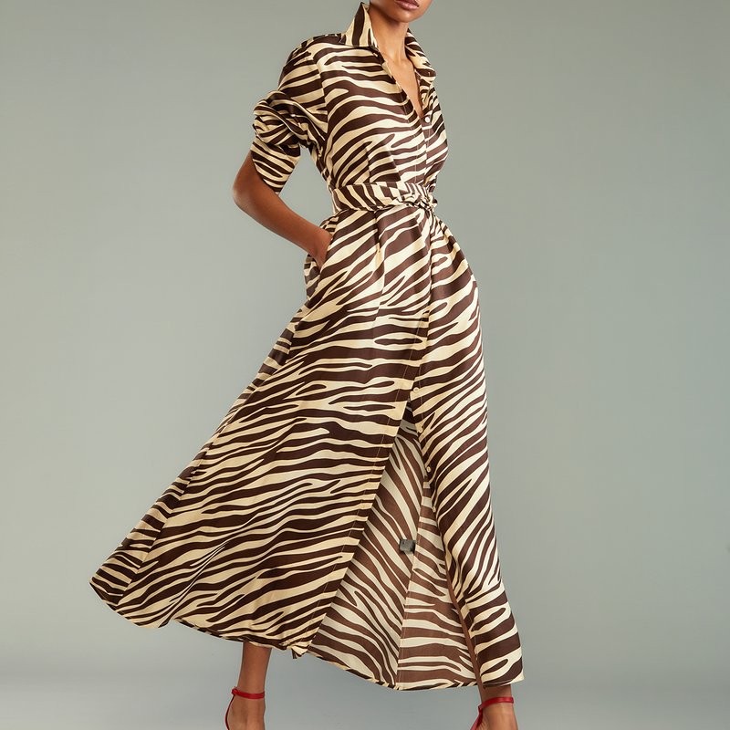 Cynthia Rowley Concrete Jungle Dress In Animal Print