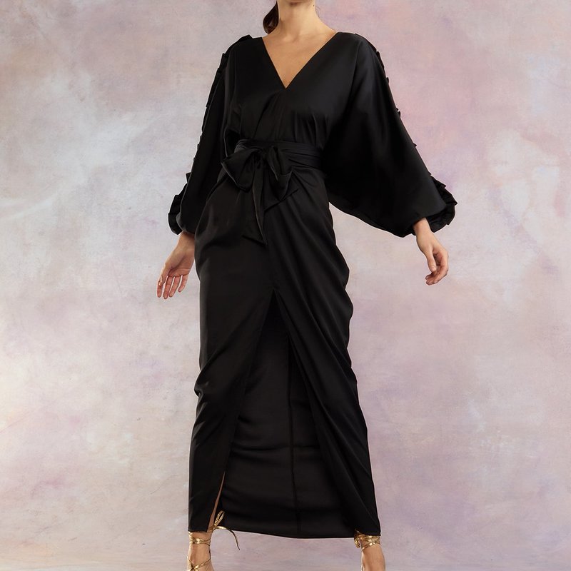 Cynthia Rowley Dolman Sleeve Dance Dress In Black
