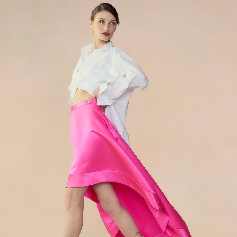 Shop Cynthia Rowley Livia Satin Skirt In Pink