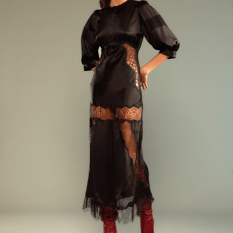 Shop Cynthia Rowley Lure Lace Dress In Black