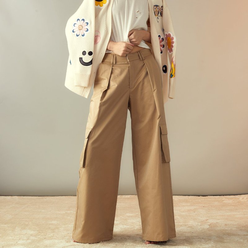Shop Cynthia Rowley Marbella Cotton Cargo Pant In Brown