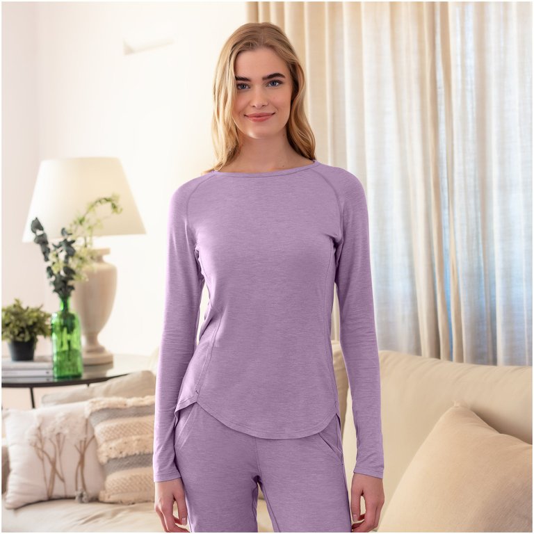 Sleep Long Sleeve Top Women Nattwell™ Sleep Tech - Lavender Melange