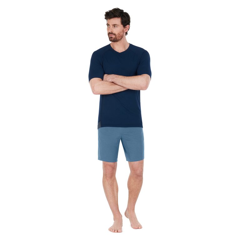 Sleep Shorts Men Nattwell Sleep Tech - Still Blue
