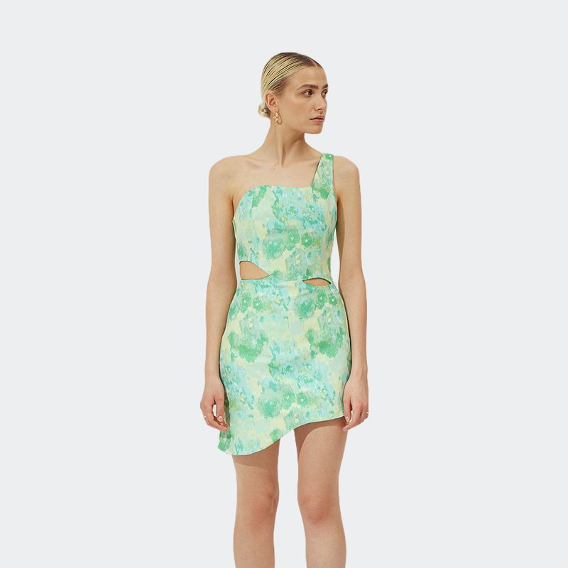 Daige Calico Dress In Green