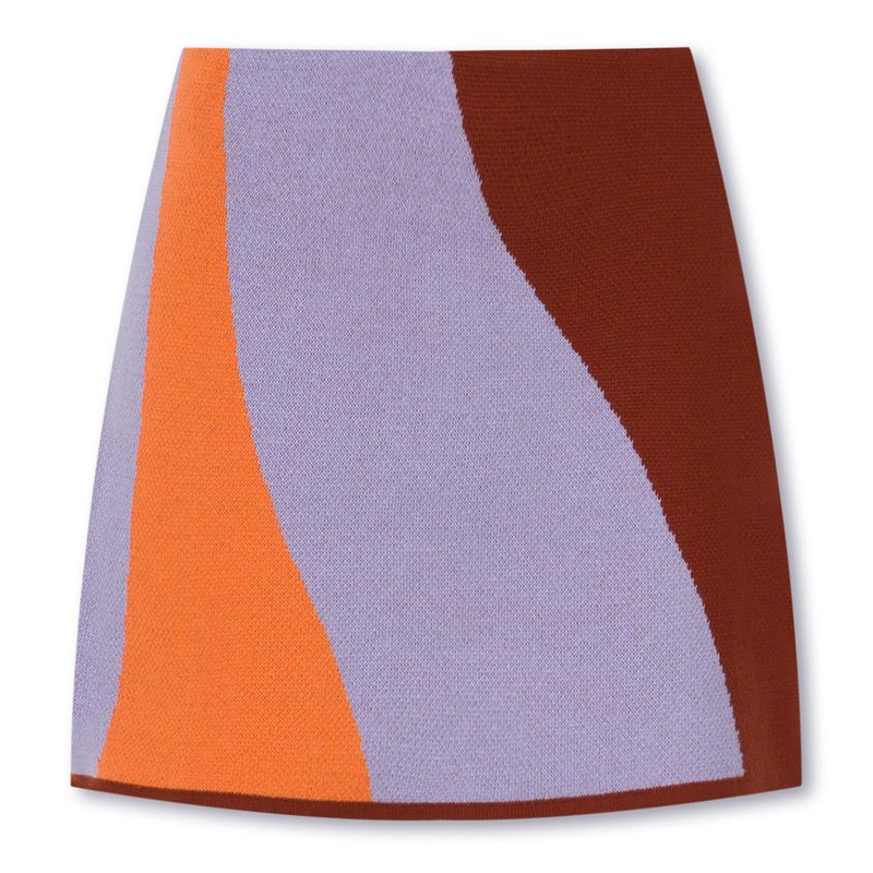 Shop Daige Marianne Knit Mini Skirt In Purple