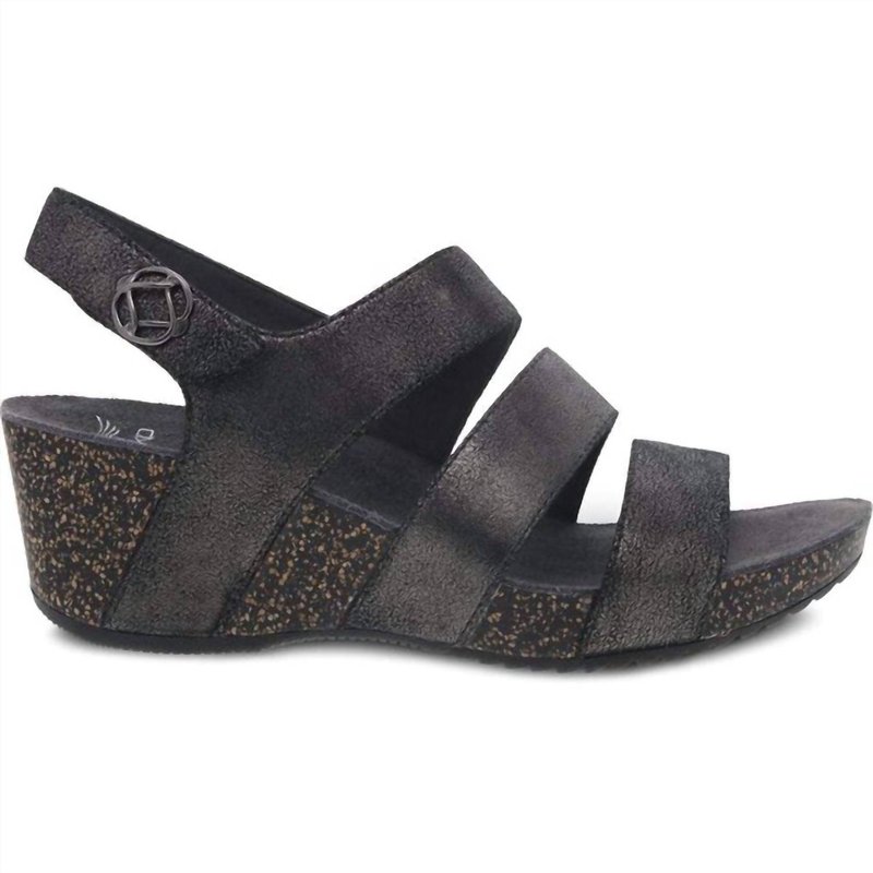 Shop Dansko Women's Stacey Wedge Sandal In Black