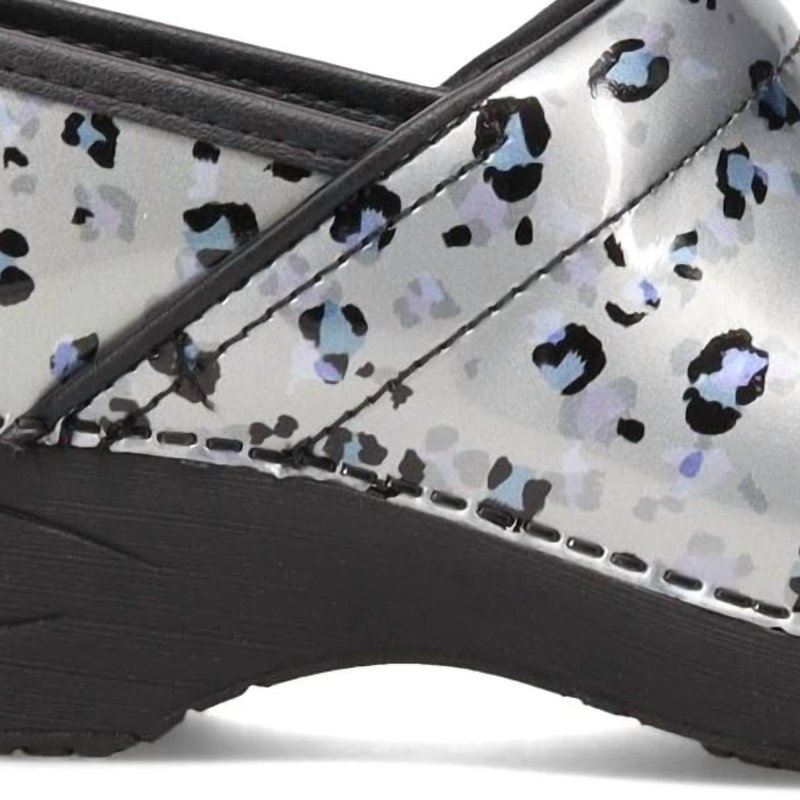Dansko Women's Xp 2.0 Pro Clog Shoes In Grey Leopard In White