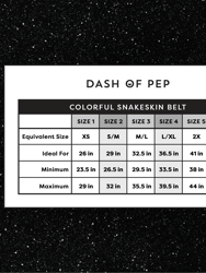 Colorful Snakeskin Belt