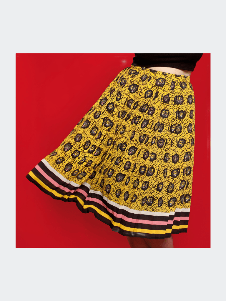 Fierce Printed Pleated Skirt