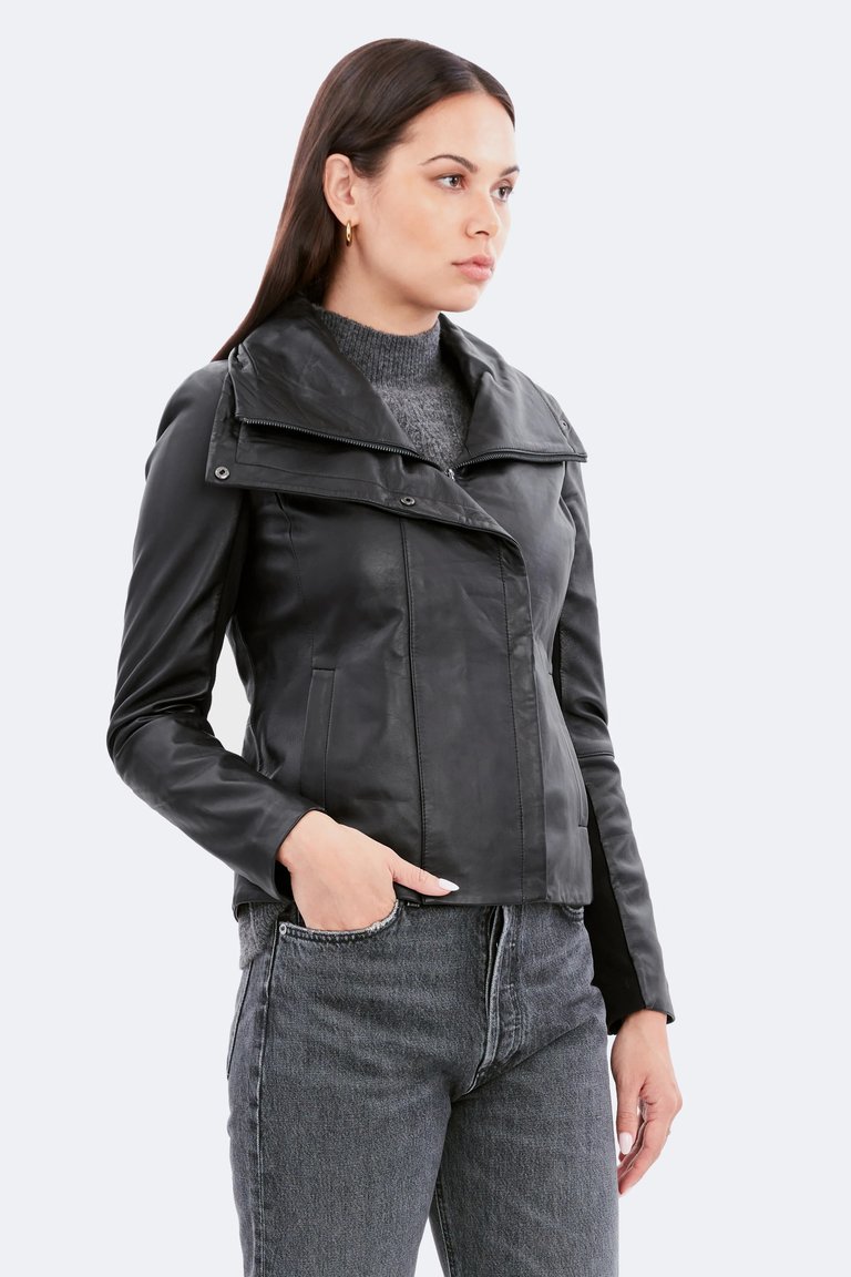 Angular Leather Jacket