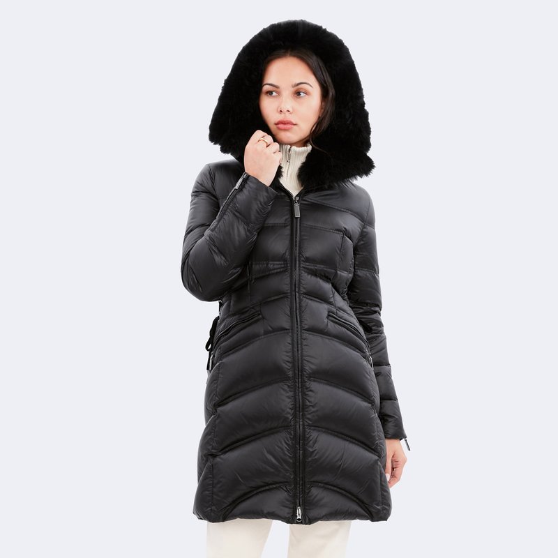 Shop Dawn Levy Cloe Puffer Coat In Black
