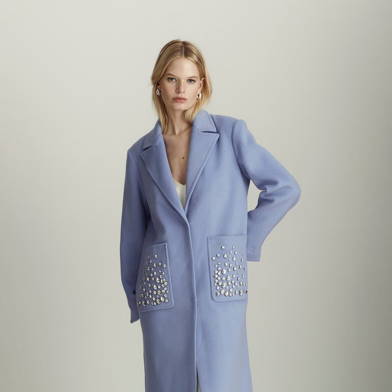 Shop Dawn Levy Colette Coat In Blue