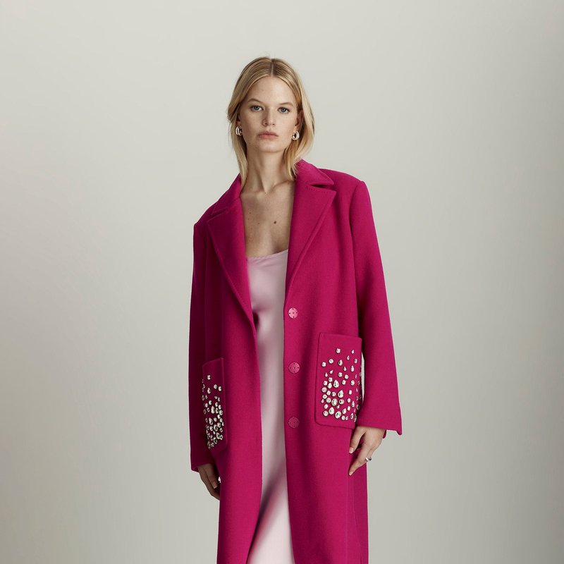 Shop Dawn Levy Colette Coat In Pink