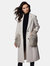 Natalie Double Faced Wool Coat with Fur Trim - Cream