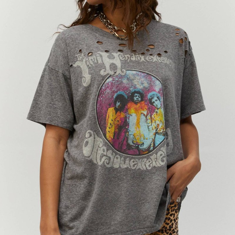 Shop Daydreamer Jimi Hendrix Are You Experienced Merch Tee In Grey