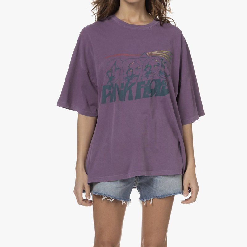 Daydreamer Pink Floyd Faces Tee In Orchid In Purple
