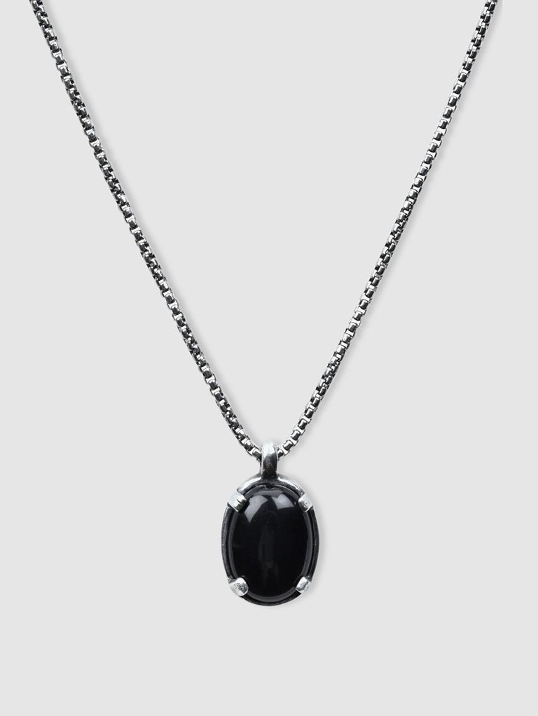 Degs Sal Sterling Silver Black Onyx Stone Necklace Verishop