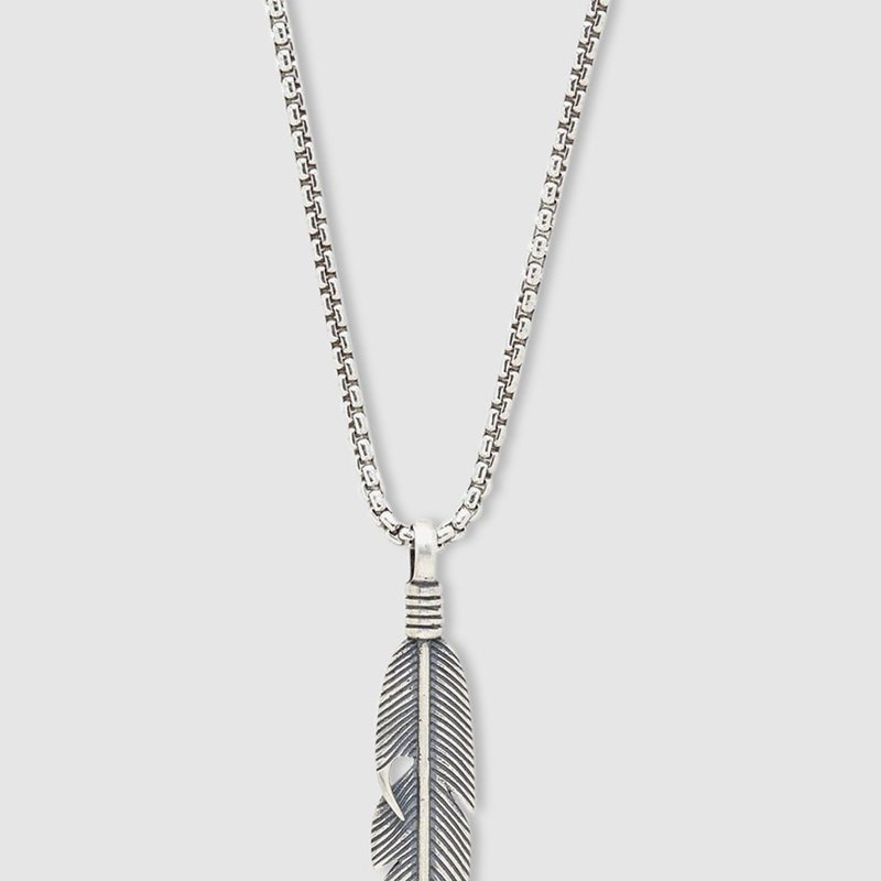 Degs & Sal Sterling Silver Feather Necklace