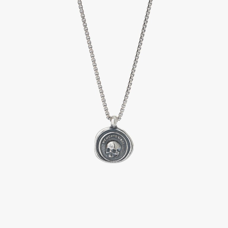 Sterling Silver Memento Mori Necklace - Degs & Sal