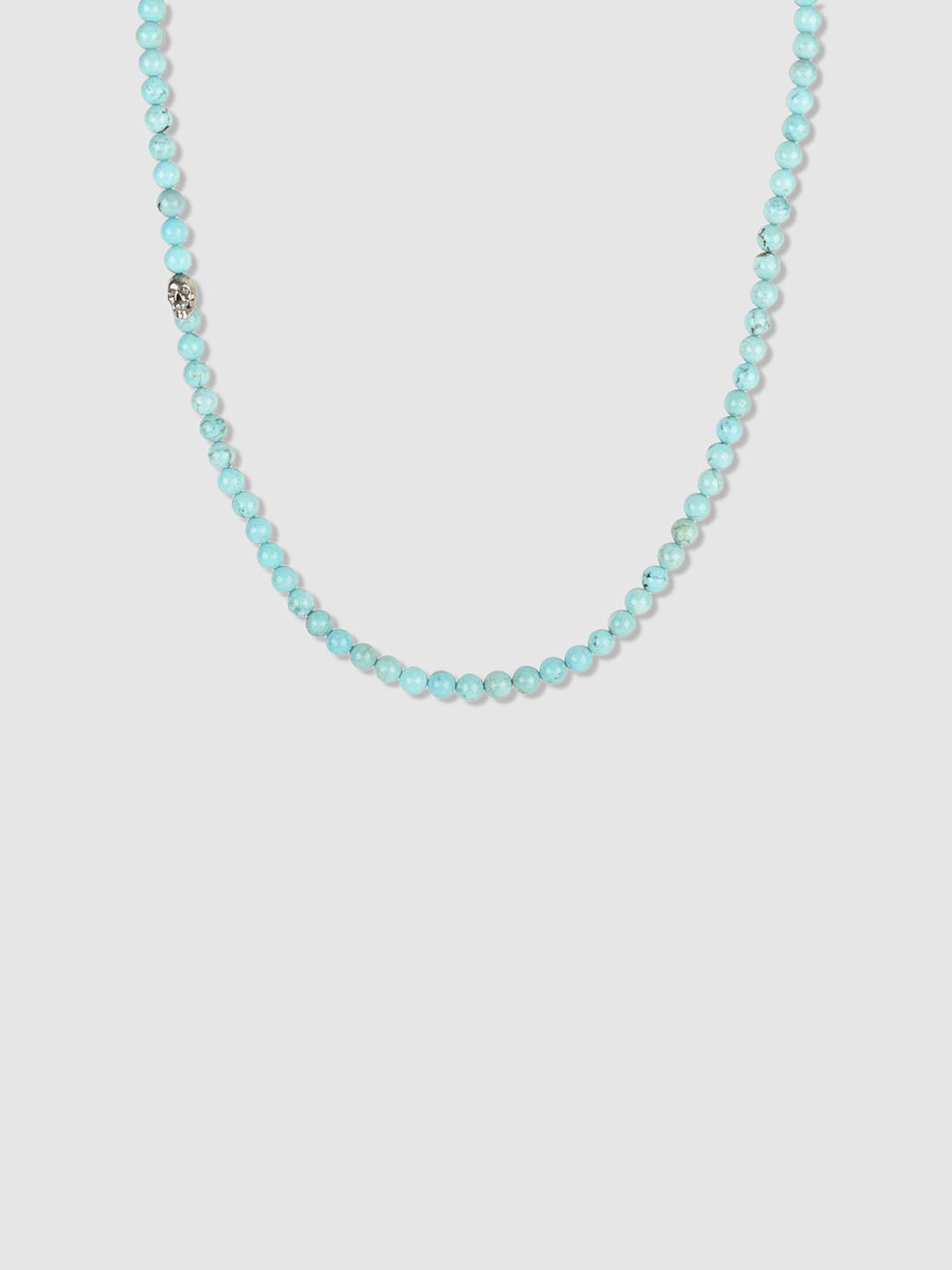 DEGS & SAL DEGS & SAL STERLING SILVER & TURQUOISE BEADED NECKLACE