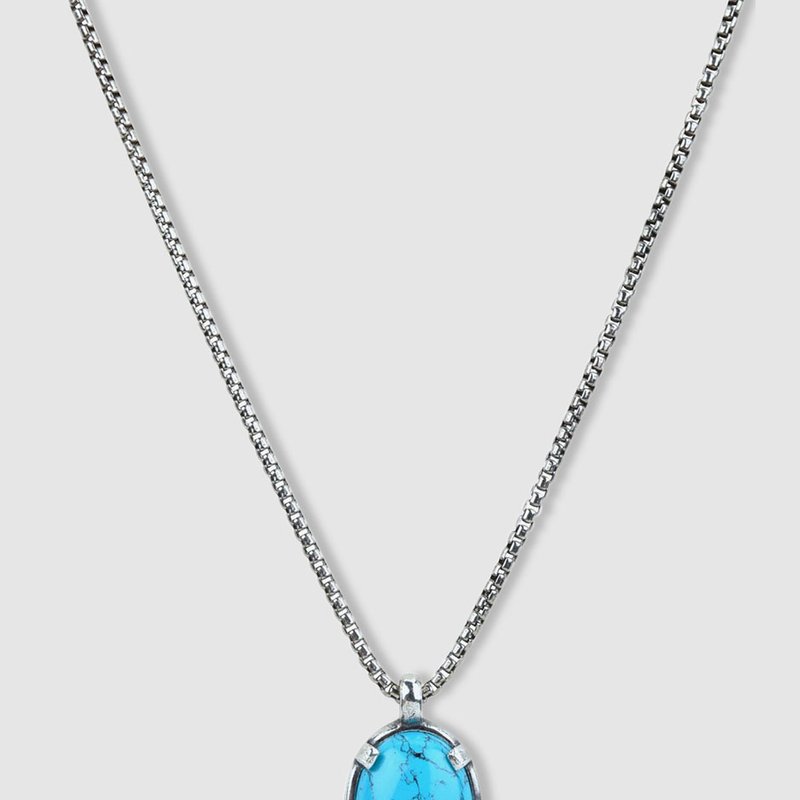 Degs & Sal Sterling Silver Turquoise Stone Necklace