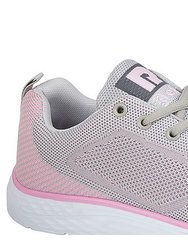 Womens/Ladies Fox Superlight 5 Eye Lace Sneaker - Gray/Pale Pink