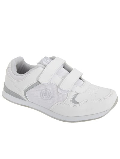 Dek Womens/Ladies Lady Skipper Touch Fastening Trainer-Style Bowling Shoes - White product