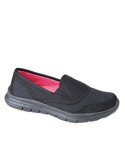 Dek Womens/Ladies Superlight Twin Elastic Gusset Leisure Shoes - Black product