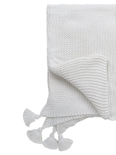 Delara Home Organic Cotton Chunky Knit Throw Softwhite product