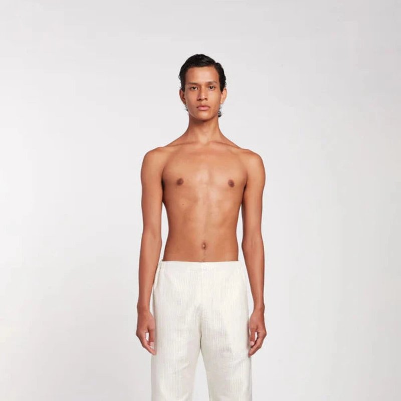 Shop Delos Shiro Trousers White