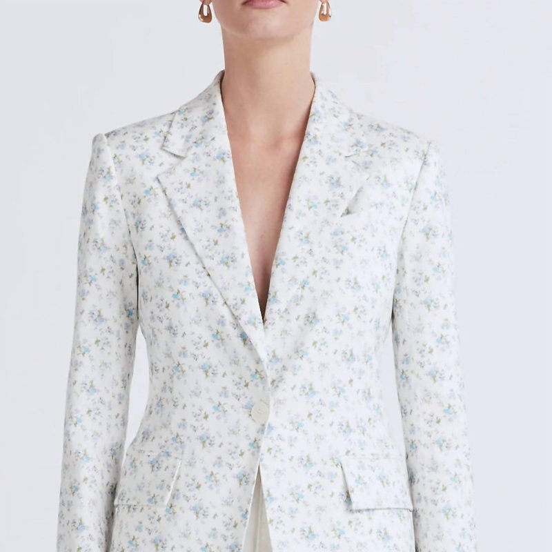 Shop Derek Lam 10 Crosby Irina Single Breasted Jacket In Ivory In White