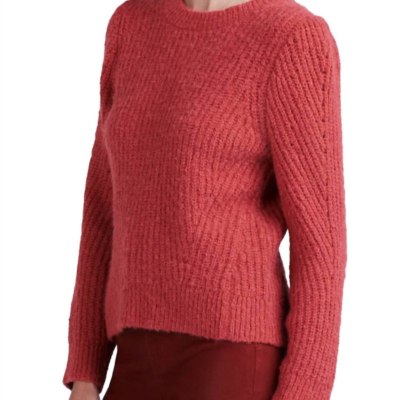 Shop Derek Lam 10 Crosby Ryan Puff Sleeve Sweater In Rhubarb In Red