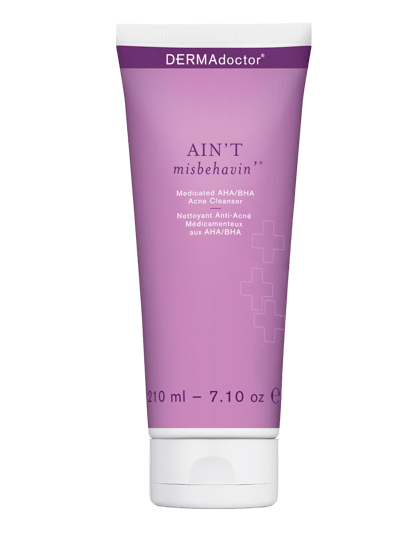 DERMAdoctor Ain't Misbehavin' Medicated AHA/BHA Acne Cleanser product