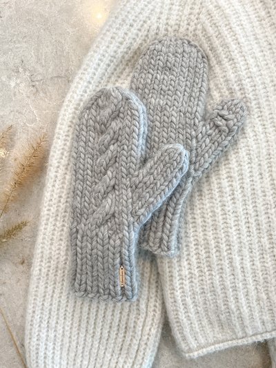 DeRoucheau Knitwear The Alpine Mittens - Heather Grey product