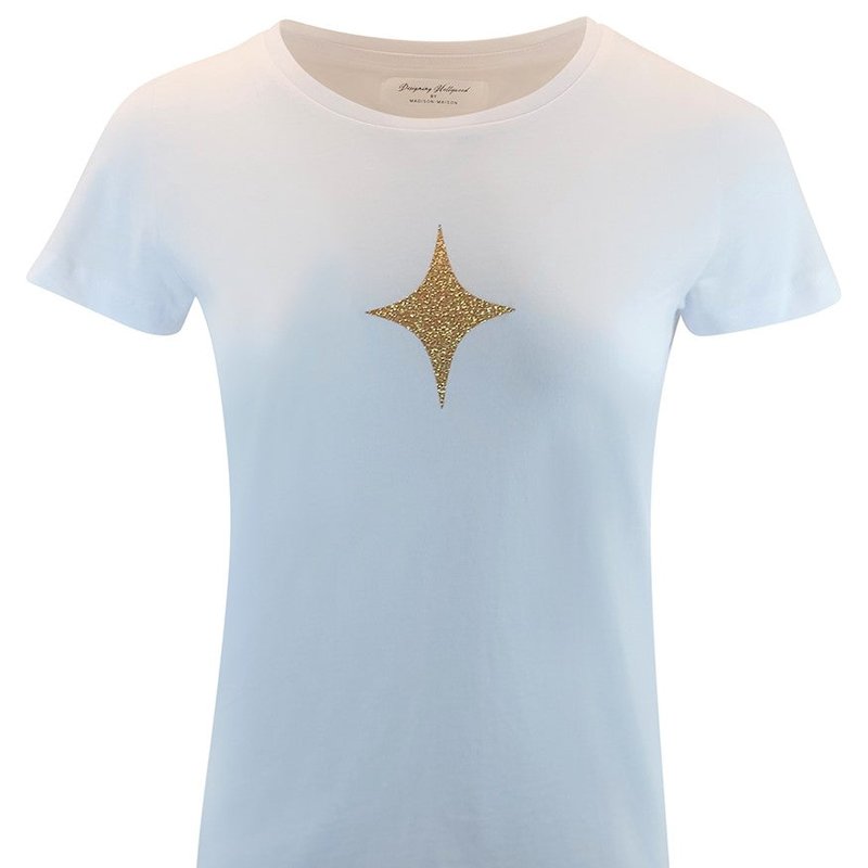 Designing Hollywood Cotton White Star Lady T Shirt