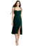 Bustier Crepe Midi Dress with Adjustable Bow Straps - 3069 - Evergreen