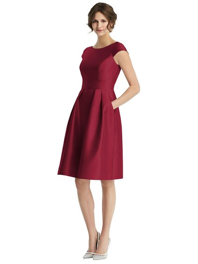 Dessy Collection Cap Sleeve Pleated Cocktail Dress with Pockets - D766 product