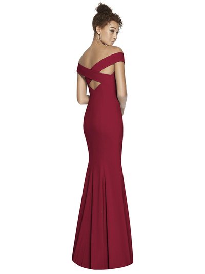 Dessy Collection Off-the-Shoulder Criss Cross Back Trumpet Gown - 3012 product