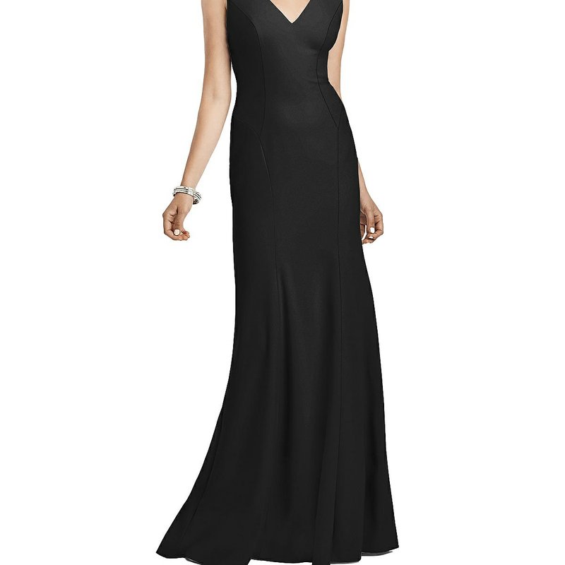Shop Dessy Collection Sleeveless Seamed Bodice Trumpet Gown In Black