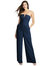 Strapless Notch Crepe Jumpsuit with Pockets - 3066 - Midnight Navy
