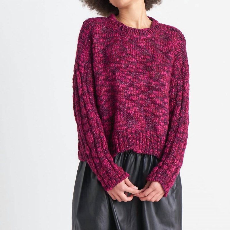 Dex Chunky Knit Sweater In Pink
