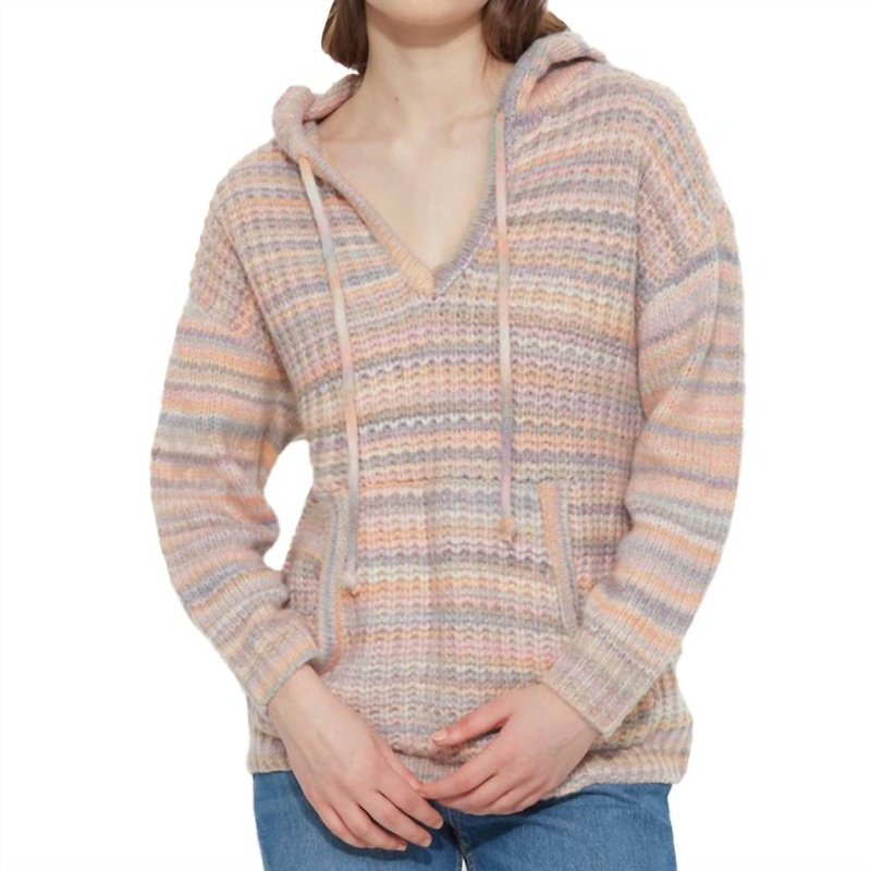 Shop Dex Space Dye Hooded Sweater In Pink